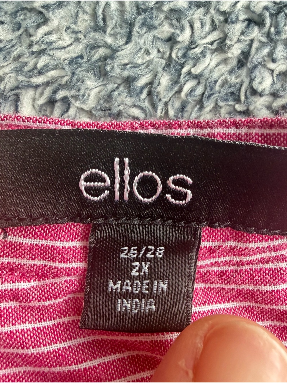 ellos Pink Button-Front Henley Tunic plus size 2X - Picture 6 of 11